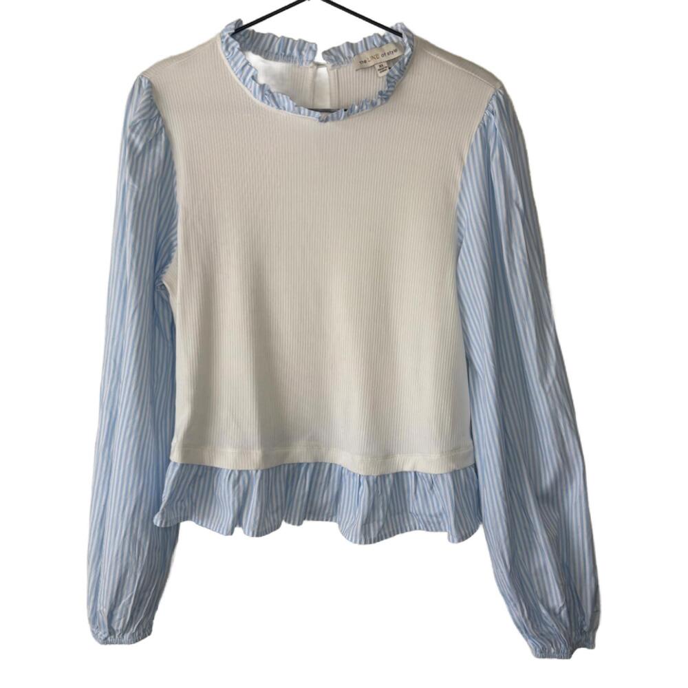 The Line of Style Women's Sz XL Layered Sweater Academia Preppy Blouse(1959)